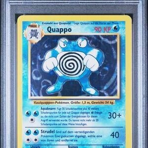 1999 POKEMON GERMAN #13 QUAPPO (-Poliwrath) - HOLO PSA 5